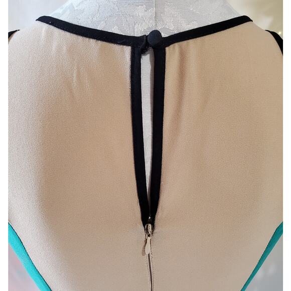 Gianni Bini Scalloped Lace Color Block Fit & Flare Mini Dress Women's Size XS - Picture 6 of 10